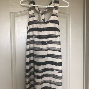 J. Crew 100% Silk Black and White DERBY Dress Sz 2